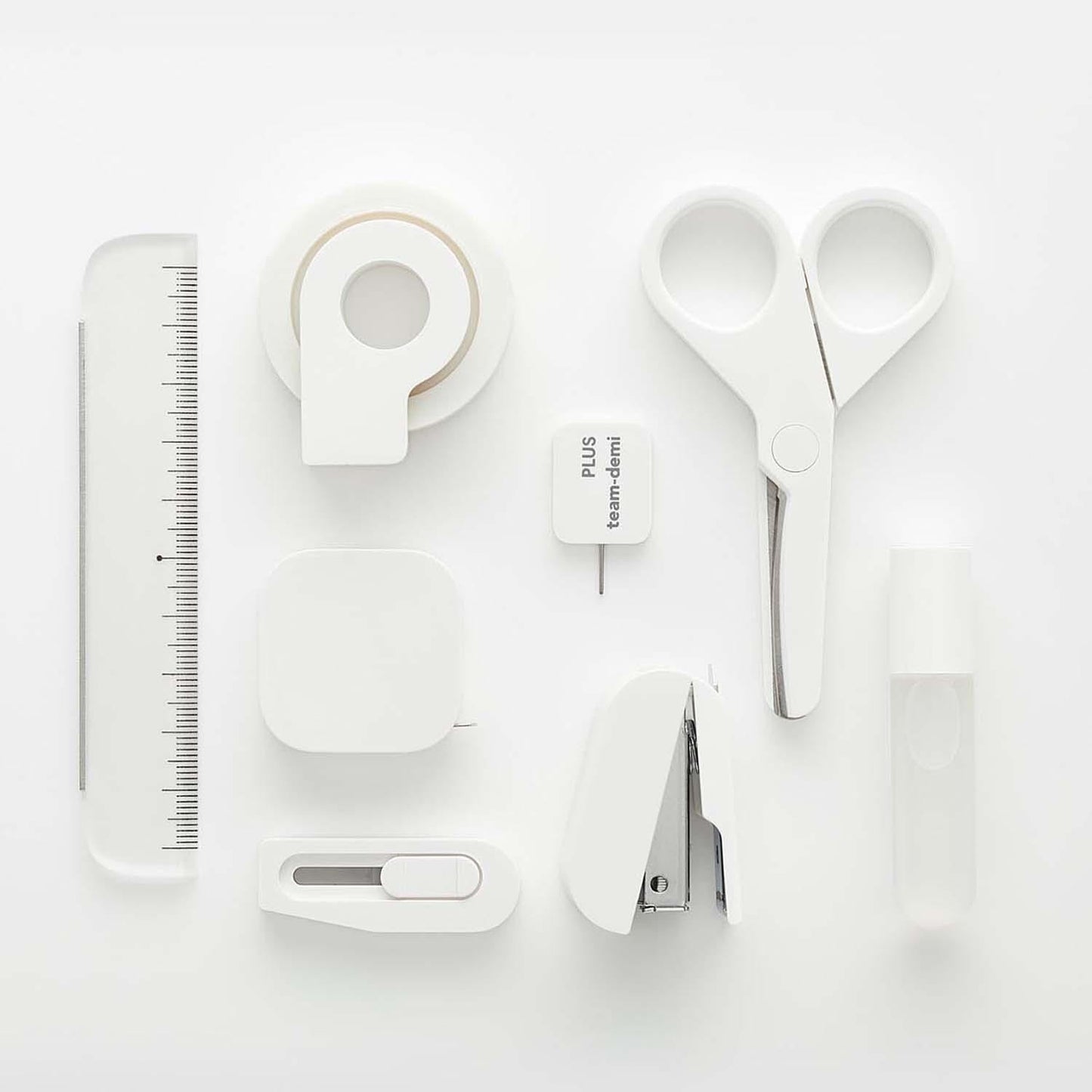 Plus Japan Team Demi Stationery Set - White