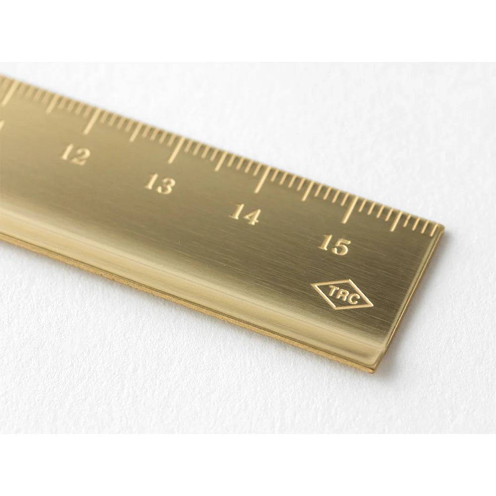TRAVELER'S 15cm Brass Ruler