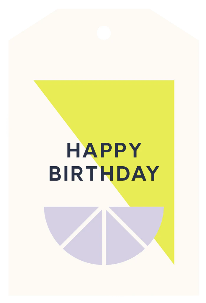 Lettuce Gift Tag Happy Birthday Citrus