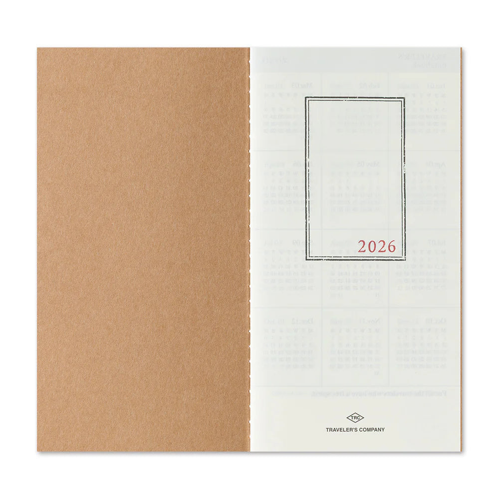 TRAVELER'S Notebook Refill 2026 Monthly (Regular Size)