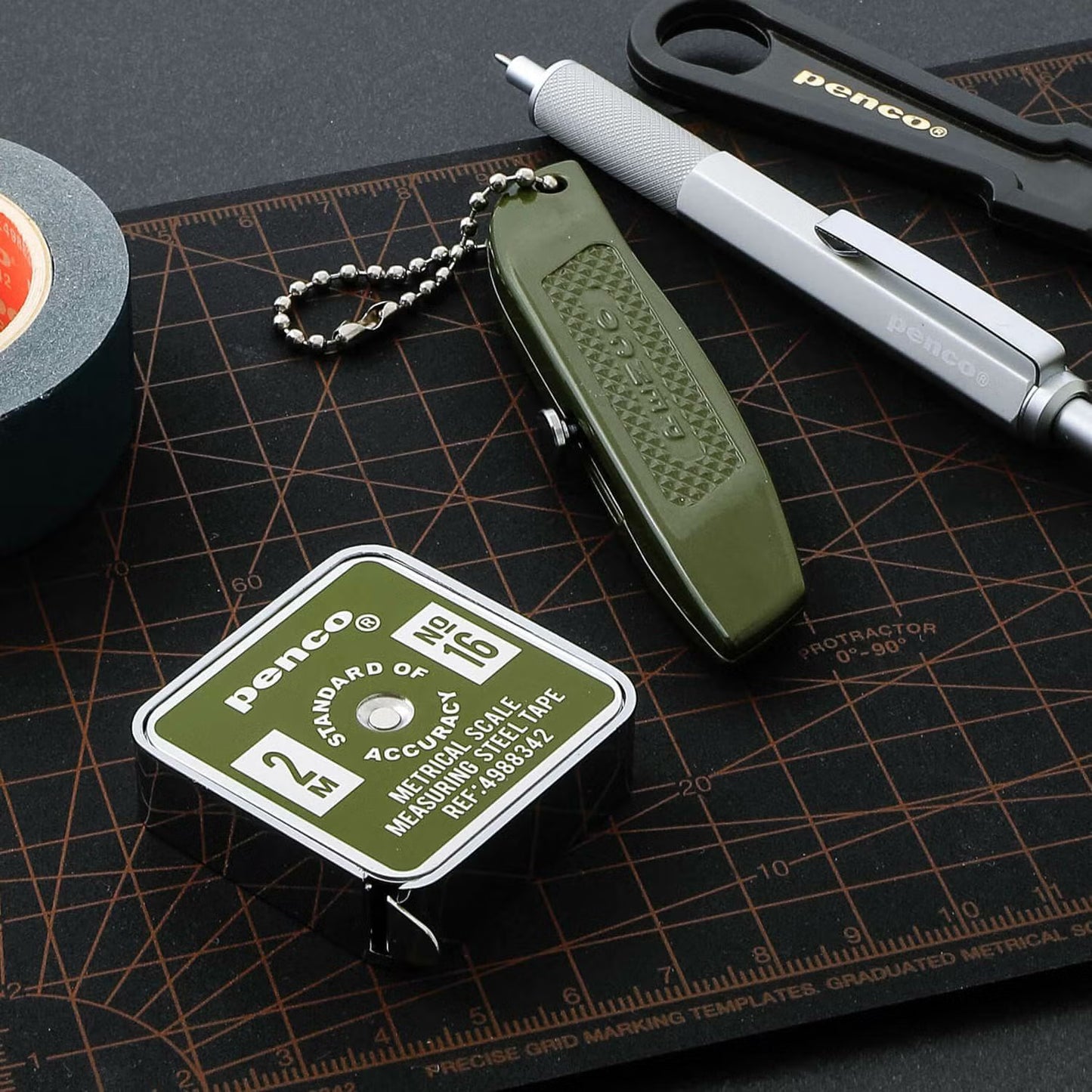 Penco Pocket Measuring Tape (2m) - Khaki