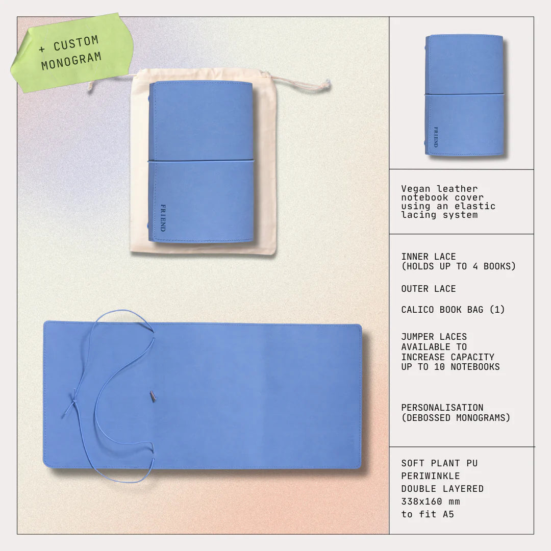 Creator's Friend Refillable Folio Trifold - (Periwinkle Blue)
