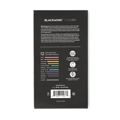 Blackwing Colour Pencils (Set of 12) - Multicolour