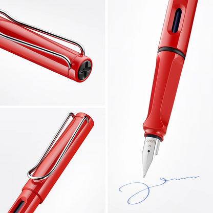 Lamy Safari Fountain Pen (Medium Nib) - Red