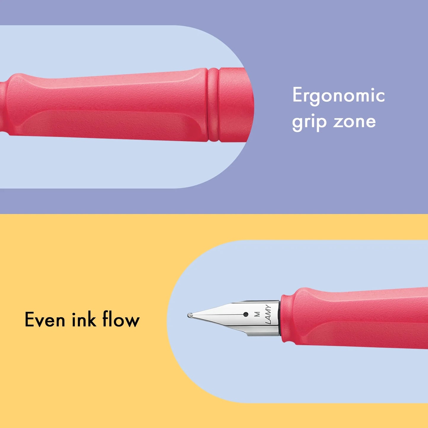 Lamy Safari Fountain Pen (Medium Nib) - Sunset Coral