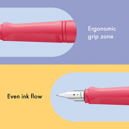 Lamy Safari Fountain Pen (Medium Nib) - Sunset Coral