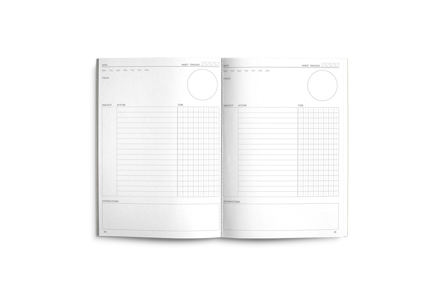 Creator's Friend Fast Brain Daily Productivity Planner A5 (Student Edition) - Honeysuckle Yellow