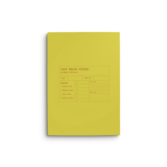 Creator's Friend Fast Brain Daily Productivity Planner A5 (Student Edition) - Honeysuckle Yellow