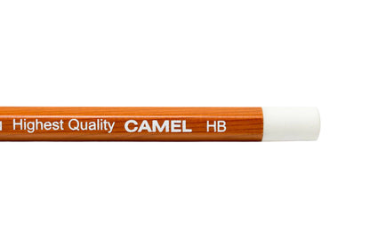 Camel Pencil HB with Eraser - White