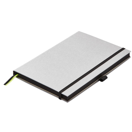 Lamy Notebook Hard Cover Ruled A5 - Silver/Black Edge