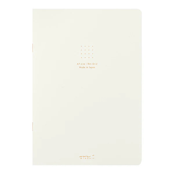 Free Gift: Midori Colour Dot Grid A5 Notebook - White