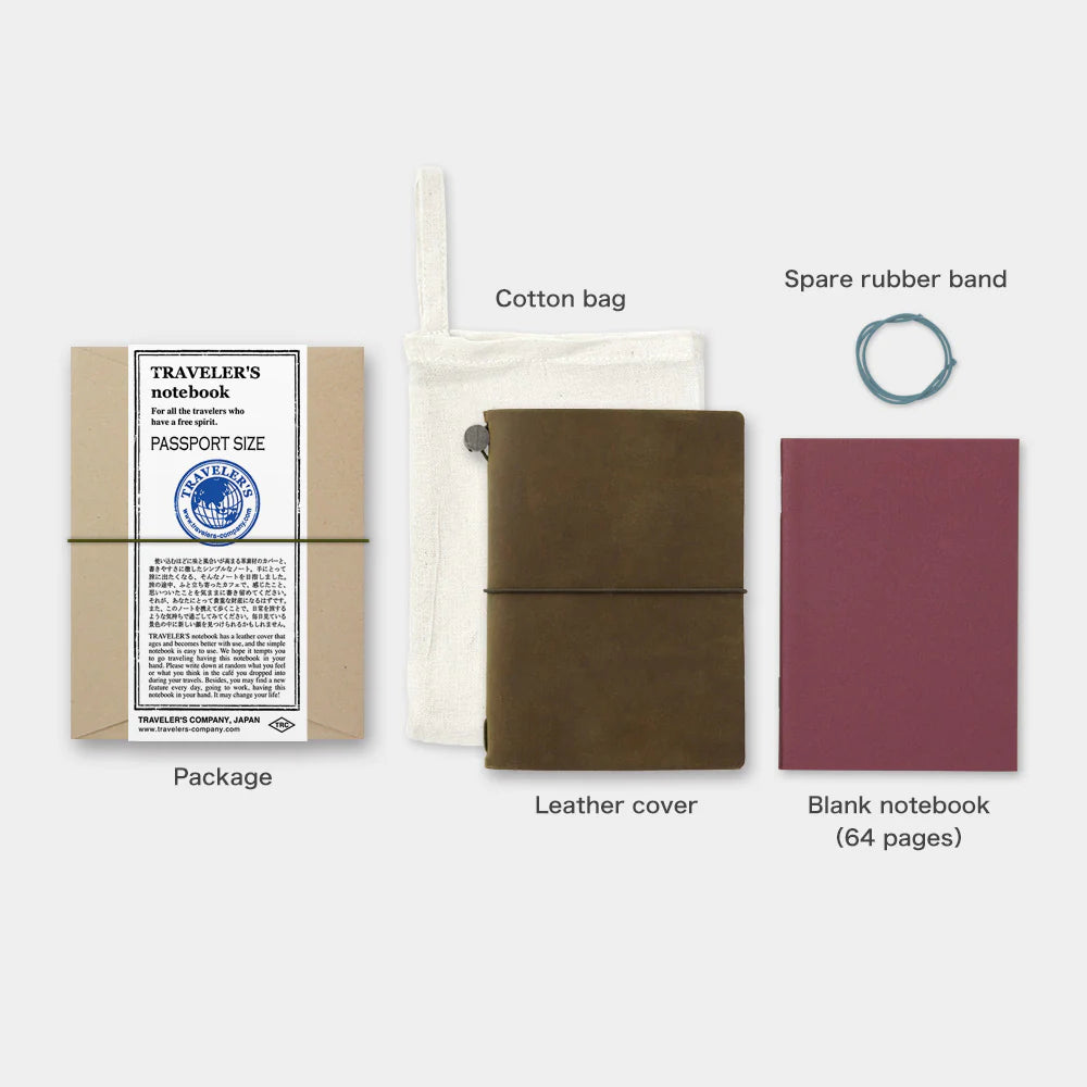 TRAVELER'S Notebook Starter Kit (Passport Size) - Olive