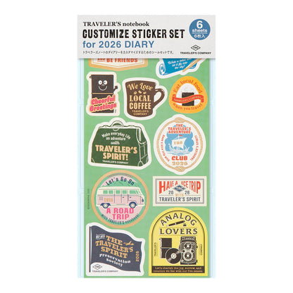 TRAVELER'S Notebook Customise Sticker Set 2026 (Regular Size)
