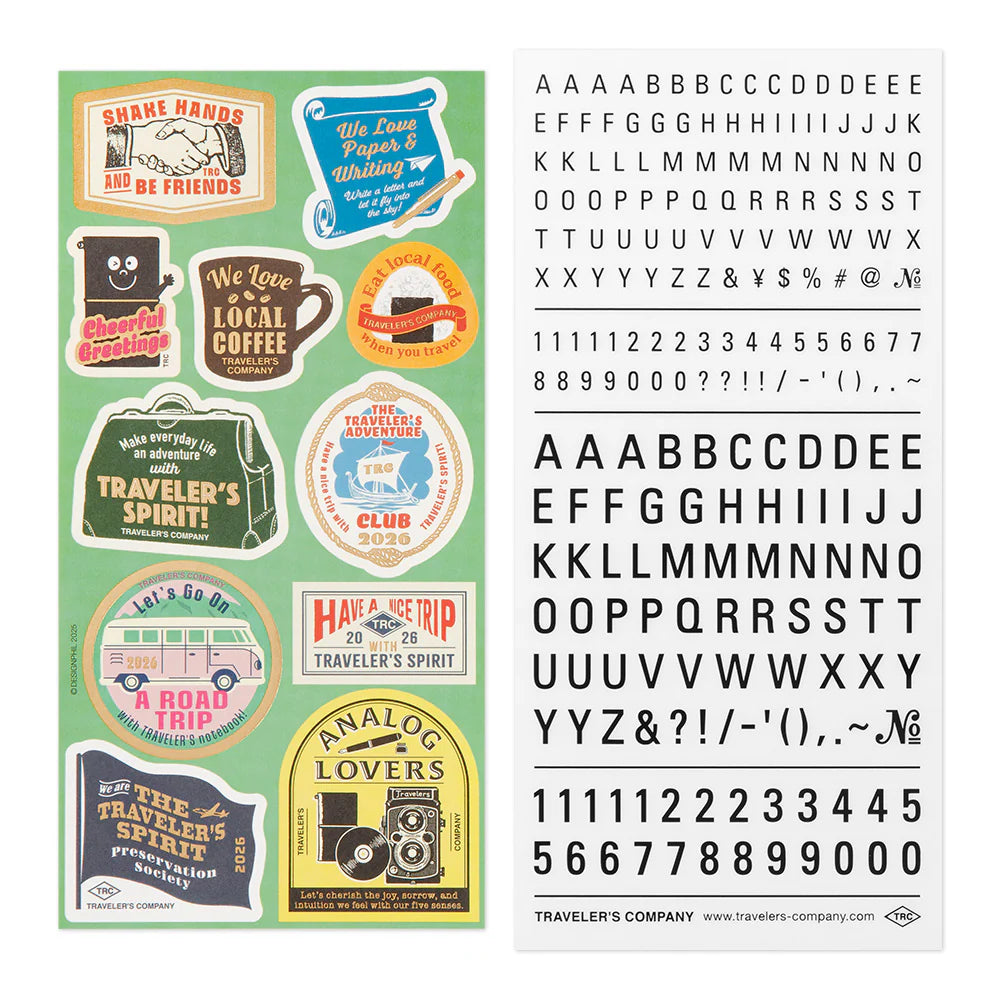 TRAVELER'S Notebook Customise Sticker Set 2026 (Regular Size)