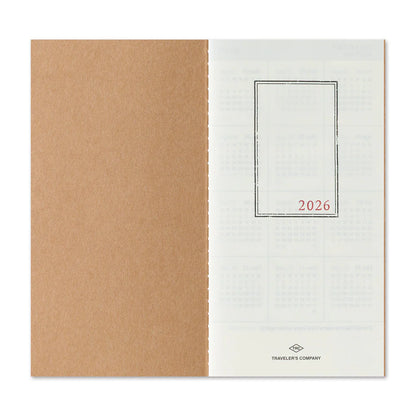 TRAVELER'S Notebook Refill 2026 Monthly (Regular Size)