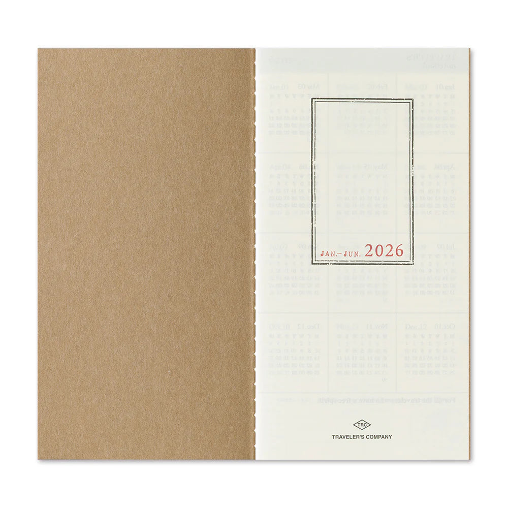 TRAVELER'S Notebook Refill 2026 Weekly Vertical (Regular Size)