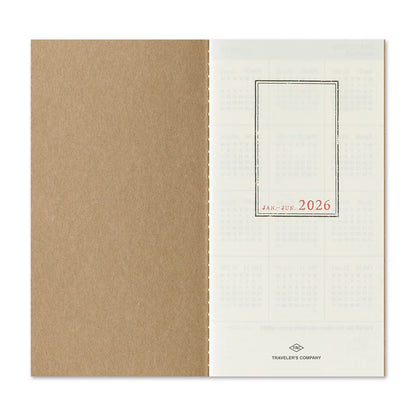 TRAVELER'S Notebook Refill 2026 Weekly Vertical (Regular Size)