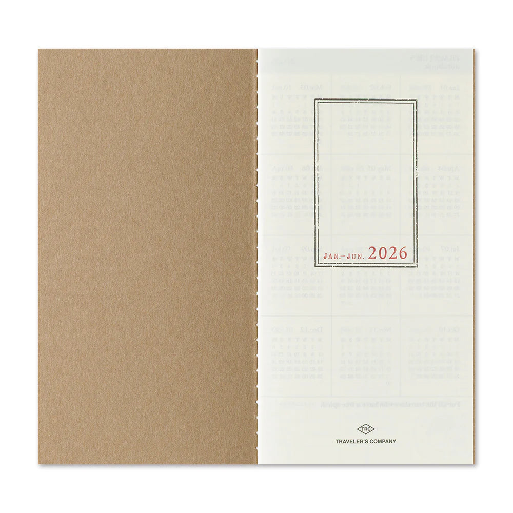 TRAVELER'S Notebook Refill 2026 Weekly + Memo (Regular Size)