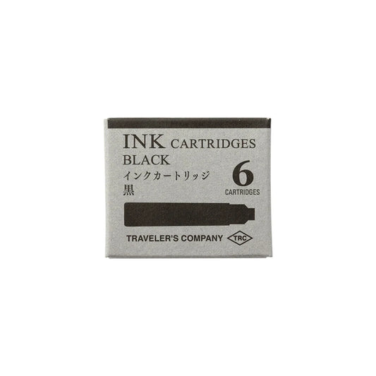 TRAVELLER'S Company Fountain Pen Ink Cartridge (6-Pack) - Black