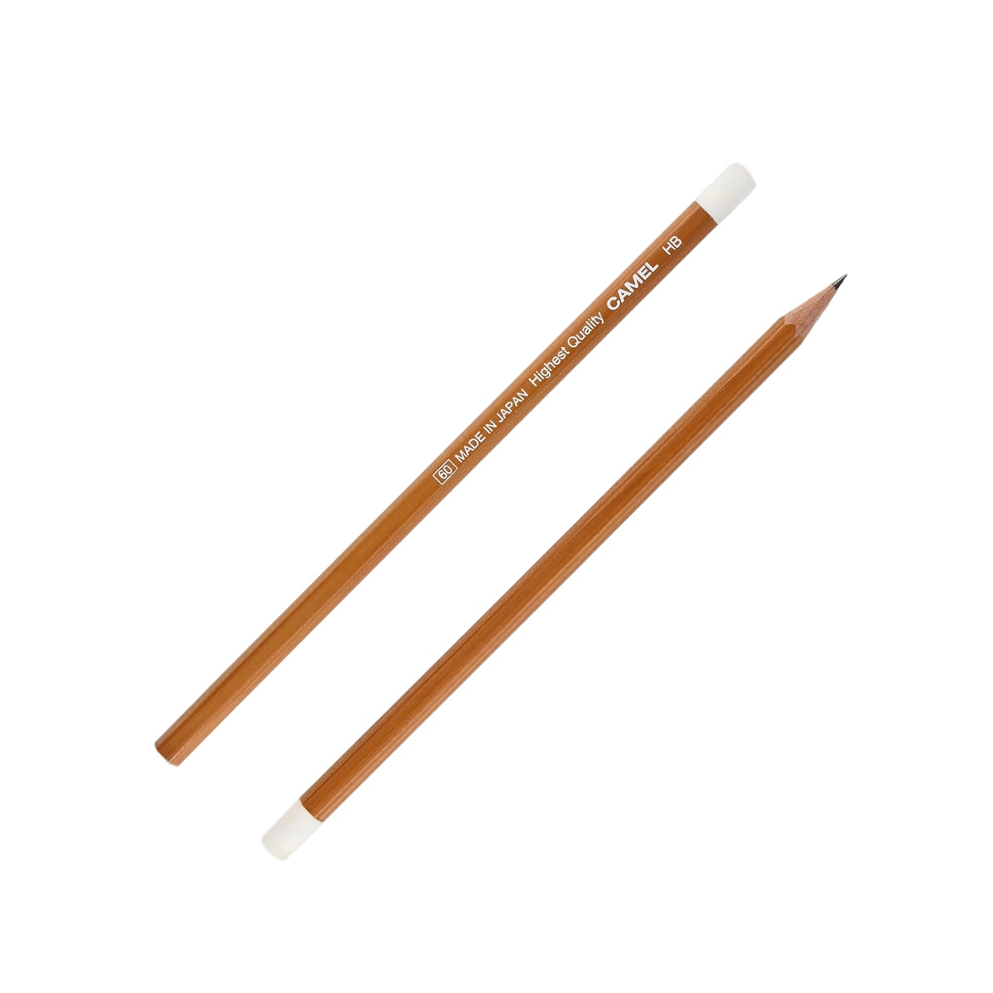 Camel Pencil HB with Eraser - White