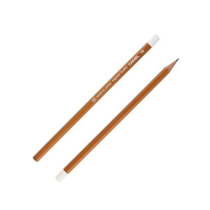 Camel Pencil HB with Eraser - White